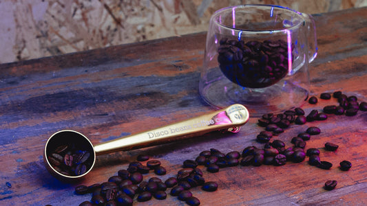 Metal Long Handle Coffee Scoop & Bag Clip (Various Colours)